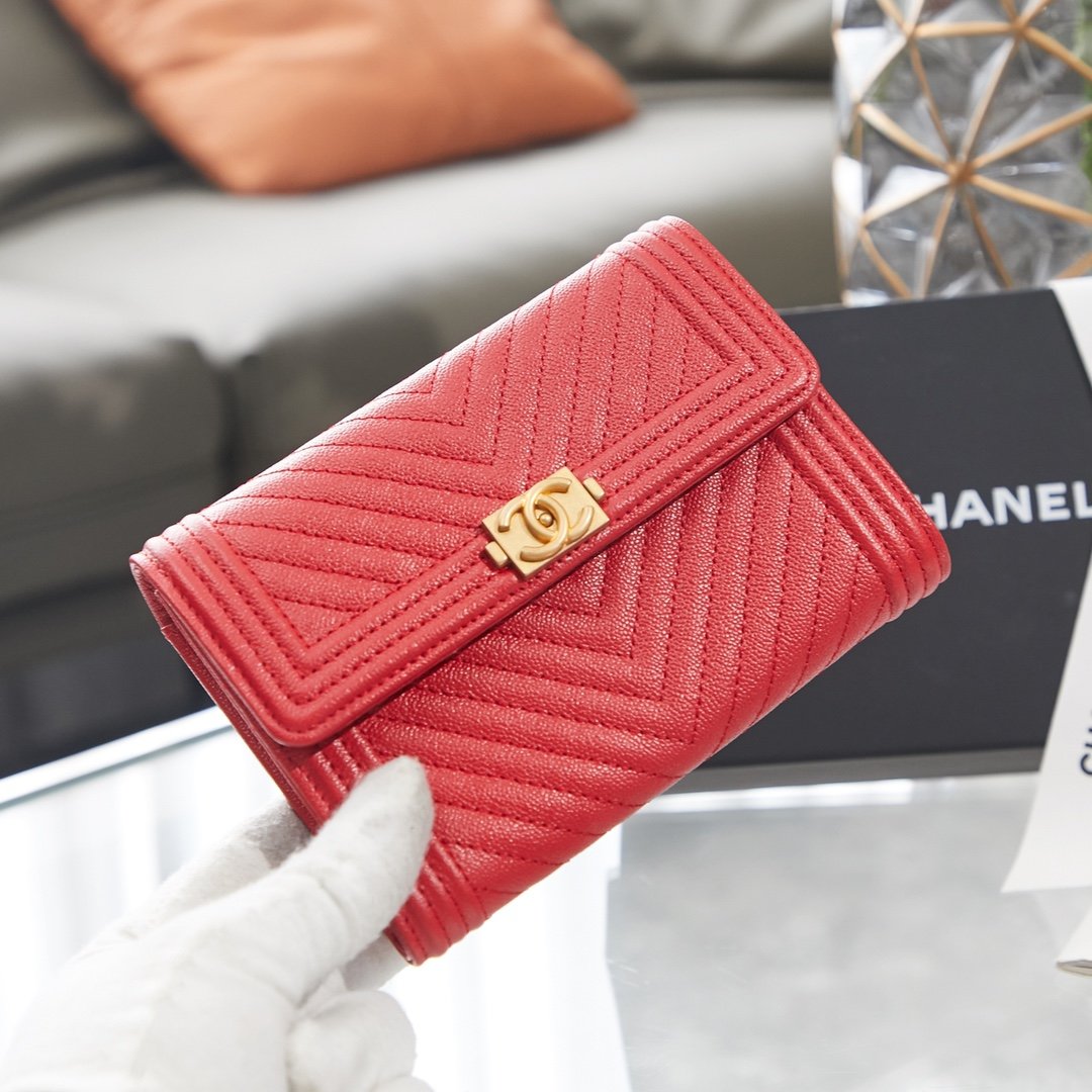 シャネル シャネル 二つ折り財布  A84385